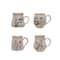 Hello Honey® Cream Floral Reactive Glaze Stoneware Mug Set
